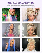Real Full Lace Human Hair Wigs 613 Lace Front Wig Human Hair 180 Density Body Wave HD Full Lace Blonde Wig Plucked Bleached Knots Breathable Full Scalp Wig for Women 28Inch