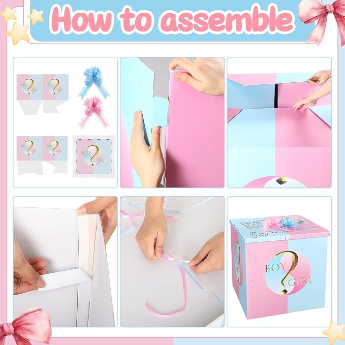 AmazingSpark 28in Giant Gender Reveal Gift Box - Image 3