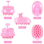 Scalp Massager Shampoo Brush, Hair Scalp Scrubber Shower Hair Brush Head Massager for Stress Relax Hair Growth, Dandruff Brush Scalp Exfoliator for Women Men Kids Pets, Pink