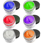 Temporary Hair Color Chalk, Hair Wax Color For Gifts, Birthday,Party, Cosplay DIY, Halloween, Christmas (6, Red Orange Purple Blue Green Gray)