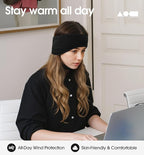 SUNMECI Lightweight Soft Fleece Headband - Breathable Ear Muffs for Men Women in Winter Running Cycling Ski Comfortable Warm for Clod Weather Sports