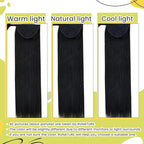 RUNATURE Human Hair Ponytail for Black Women, Real Hair Ponytail Extension, Long Ponytail Hair Extensions with Magic Paste, Wrap Around, Easy to Install, 20 Inch 80g #1 Jet Black