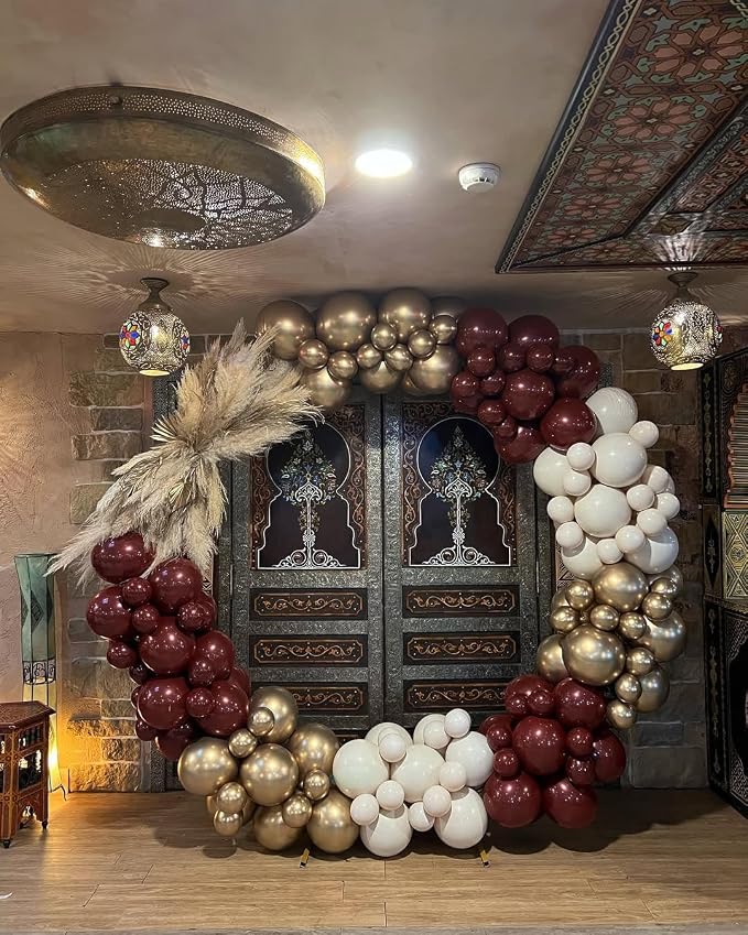Burgundy Balloon Arch Kit, Different Size Balloons - Image 5