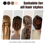 Large Flat Hair Clips for woman,4PCS French Flat Hair Claw Clips,Duckbill Hair Clips for Thick and Thin Hair,Matte No-Slip Hair Clip Strong Hold Barrettes (Leopard Color)