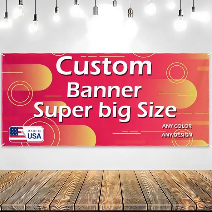 Custom Banner Personalized Backdrop Sign Large Size | Customize Flag Poster - Image 4
