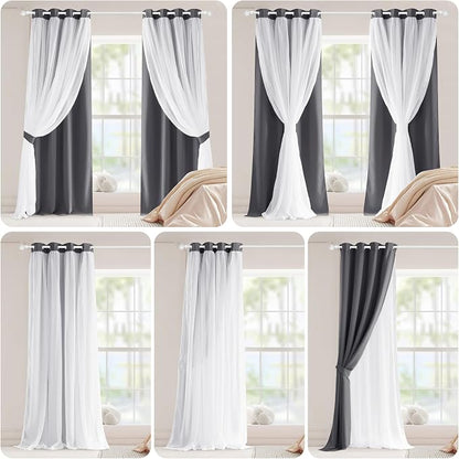 PONY DANCE Double Layer Curtains, 52 by 84 inches - Image 7