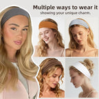 Headbands for Women Non Slip 6Pcs Thick Headbands Fashion Wide Headband Elastic Hairbands for Women's Hair Soft Head Band Workout Yoga Hair Accessories