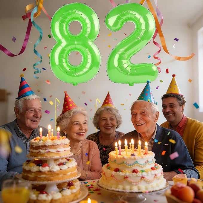 40 Inch Number 82 Balloons for 82nd Birthday Party Decorations, 0-100 Fruit - Image 2