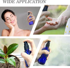 3.4 oz Glass Blue Spray Bottles,Small Empty Fine Mist Refillable Travel Spray Bottle for Cleaning,Perfume,Aromatherapy,Cosmetic Sprays,Hair,Essential Oils with Fine Mist Dispenser（6 Pack）