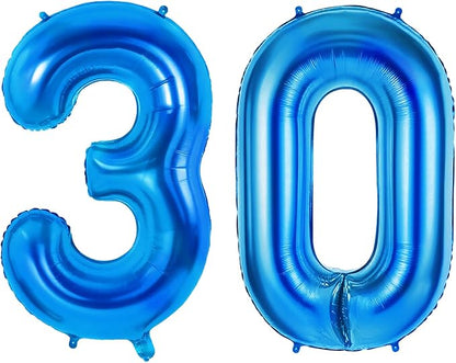 Number 30 Balloons for 30th Birthday Party Decorations, 0-100 Large No.30 by Joycard
