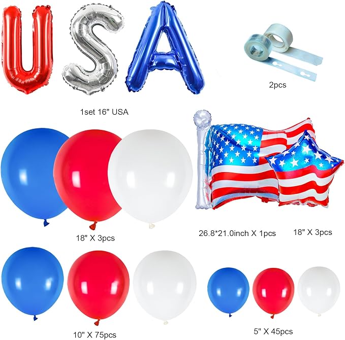 138 PCS 4th of July Balloon Arch Decorations - Image 4