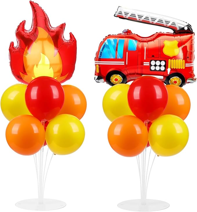 Fire Party Balloons Stand Kit 2 Sets by Naozinebi