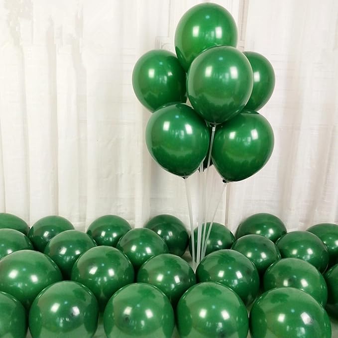 5 inch Dark Green Party Balloons - Image 4