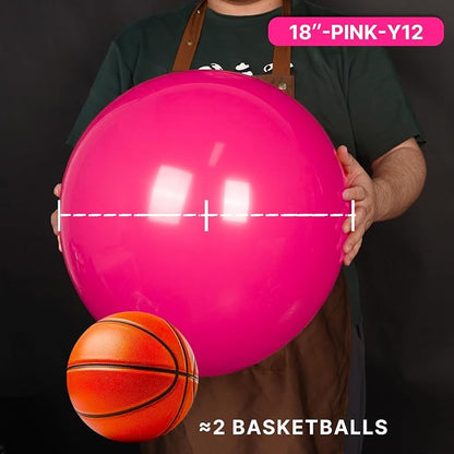 PartyWoo Hot Pink Balloons 20pcs Magenta Fuchsia Color 18 Inch | Balloons - Image 2