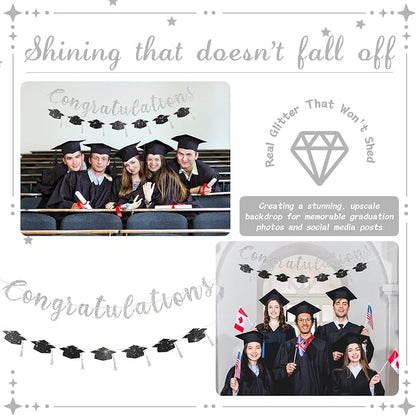 2026 Graduation Banners Party Decorations, Glitter Congratulations - Image 6