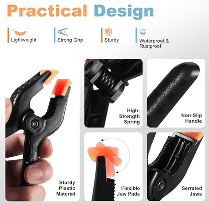 10 Pcs Spring Clamps, PureGuard 4.5 Inch Plastic Balloon Arch Clips Clamps - Image 5