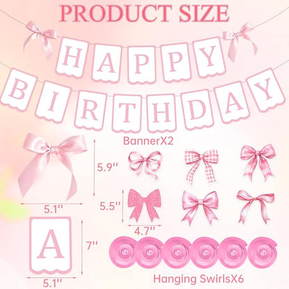 Bluegogo Pink Happy Birthday Banner - Image 2
