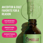 Mielle Organics Rosemary & Mint Hair Oil - Strengthening Biotin Oil Infused Frizzy & Damaged Hair Care - Split Ends & Dry Scalp Treatment to Support Longer, Healthier Strands, 2oz