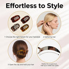 Large Flat Hair Clips for woman,4PCS French Flat Hair Claw Clips,Duckbill Hair Clips for Thick and Thin Hair,Matte No-Slip Hair Clip Strong Hold Barrettes (Leopard Color)
