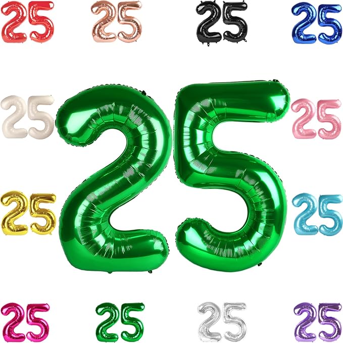 Green Number 25 Balloon 40 Inch by IWERP