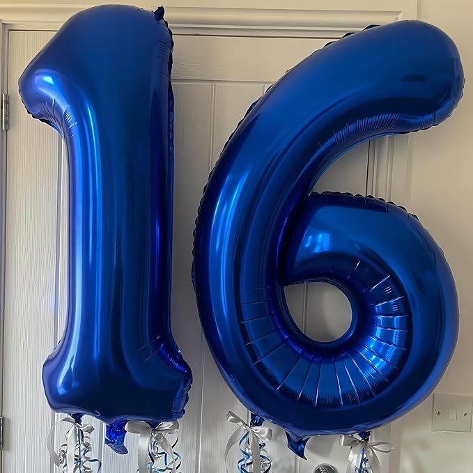Navy Blue 18 Balloon Number, 40 Inch Number 18 Balloon Big Dark Blue Foil Mylar - Image 6