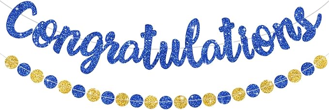 BEISHIDA Congratulations Banner Blue 2026 Graduation Banners, Grad Congrats by Beishida