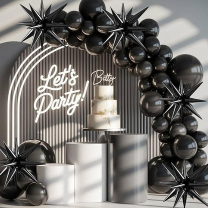 Black Star Balloons, 22/27 Inch Black Star Foil Balloons, Aluminum Foil Balloon - Image 5