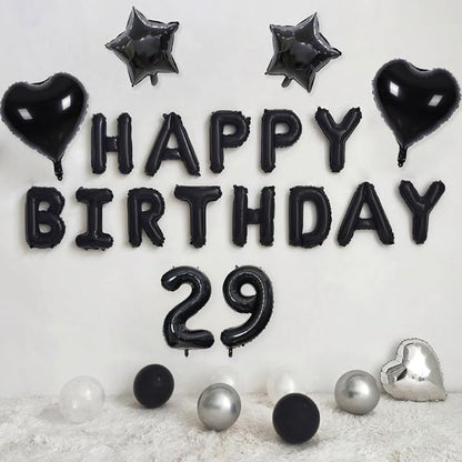 2 Set 20 Pcs 0-9 Black Number Balloons 16 Inch Black Number Mylar Foil Balloons - Image 4