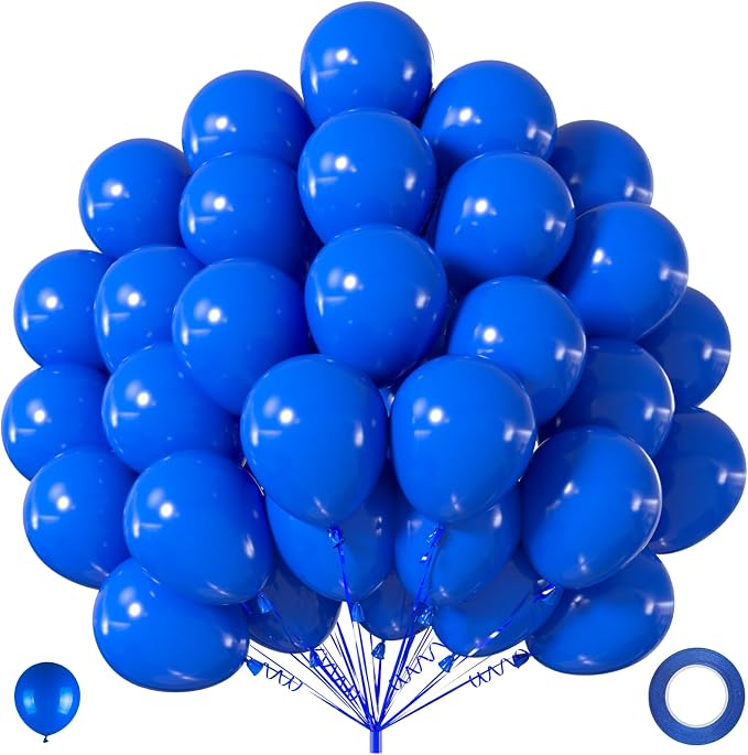 40pcs Royal Blue Balloons 12 Inch, Matte Dark Blue Latex Balloons | Balloons by ZizasAry