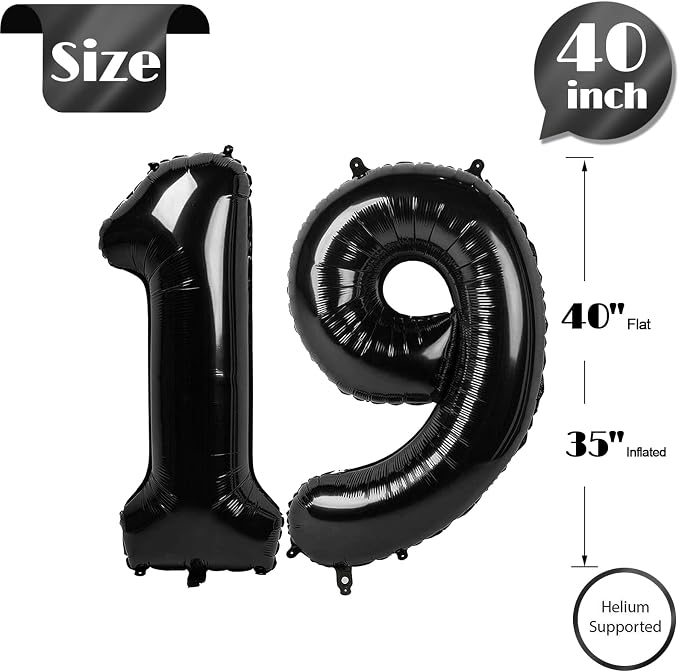 Black 19 Balloon - Image 6