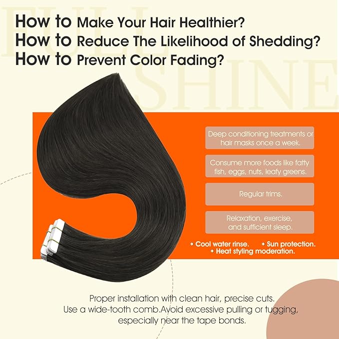Full Shine Tape in Hair Extensions Human Hair Color 1C Mocha Brown Tape in Extensions Remy Seamless Skin Weft Invisible Extension 12Inch Short Straight for Women 30G 20Pcs