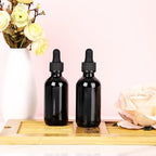 2 oz UV Resistant Dropper Bottle 48 Pack Black Glass Boston Bottles 60ml with Eye Droppers Black Caps for Essential Oils, Perfume, Leak Proof Travel Bottles for Liquids