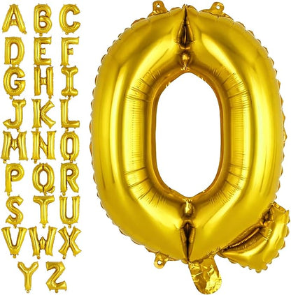 Gold Letter Q Balloons, 40 Inch Large Foil Letter Balloons, Custom Phrase by YOTHORN