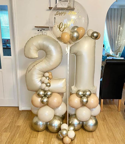 Blush Gold Beige Neutral Balloons - Image 5