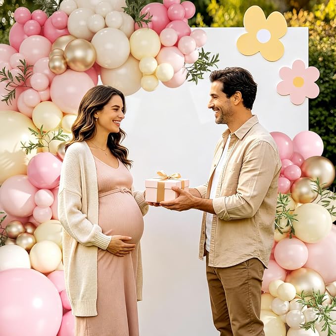Pink and Yellow Balloon Arch Kit - Image 4