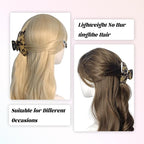 French Hair Claw Clips for Women Grils,4 Inch Strong Hold No Slip Grip Accessories Acetate Material,Not Easily Damaged,Thick or Thin Hair (Beige Tortoiseshell)