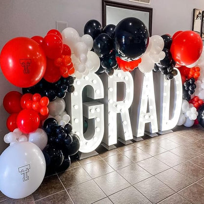 Red Black and White Balloon Arch Kit, ADOINBY 140Pcs Red and Black White Silver - Image 4