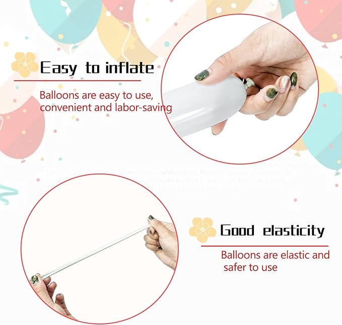 100Pcs 260 Balloons White Long Balloons - Image 4