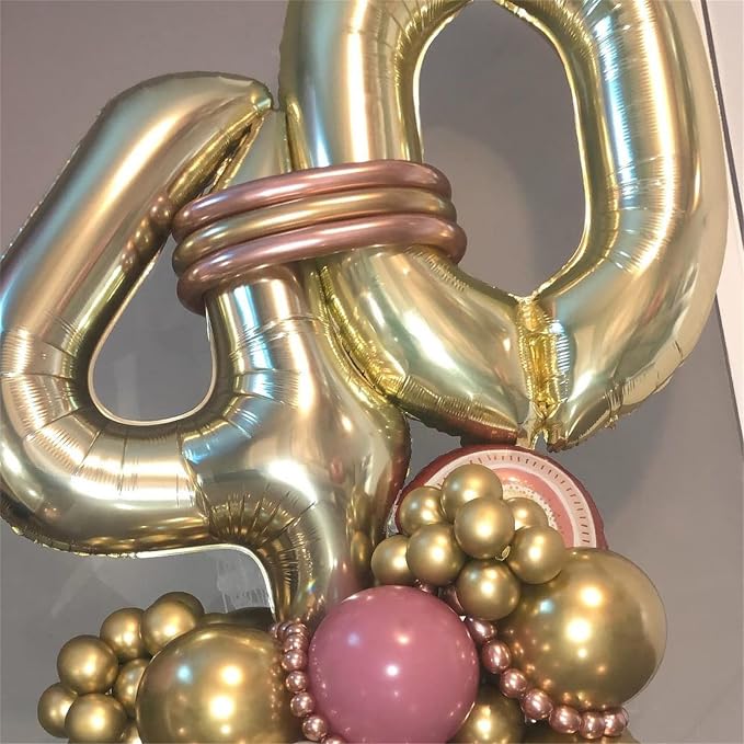 60th Birthday Balloons Champagne Gold - Image 6