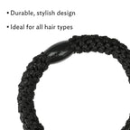 Purple Hair Ties for Thick Hair, Grab & Go Ponytail Holders, 8 Pack, Purple, Thick No-Crease Bands with Strong Hold, Damage-Free Design, Rich Bold Finish | L. Erickson