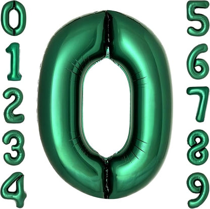Dark Green Number 0 Balloons Large Emerald Green Number Balloons 40 Inch Jungle by cocodino