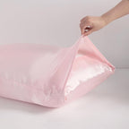 NTBAY 2 Pack Satin King Pillowcases for Hair and Skin, Luxurious and Silky Pillow Cases with Envelope Closure, 20x40 Inches, Light Pink