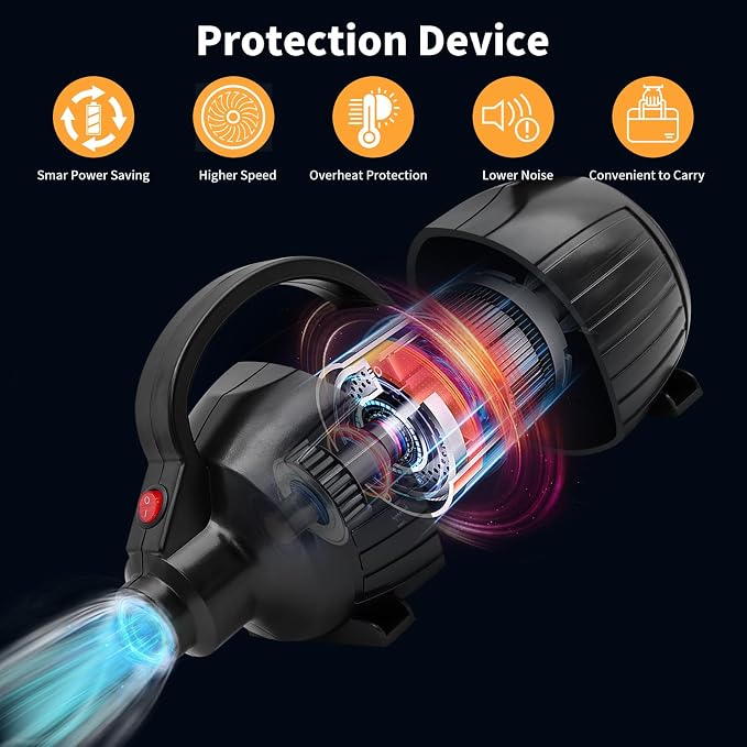Electric Air Pump for Inflatables, 600W High Power Quick-Fill Air Pump | - Image 3