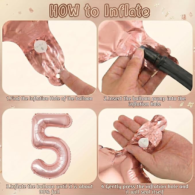 Rose Gold Number 15 Balloon 40 Inch, Radiant Foil Duo - Image 5