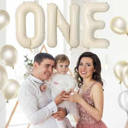 Cream S Letter Balloons, 40 Inch Letter S Balloon Beige, Helium Custom Letter - Image 7