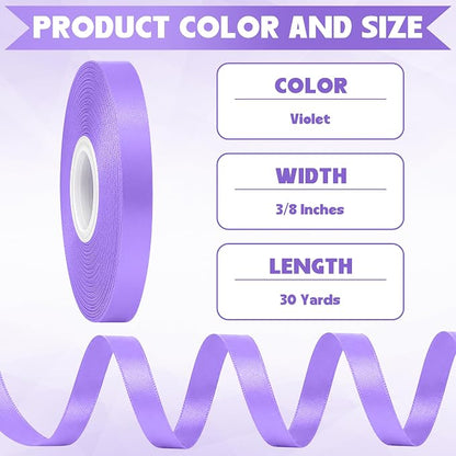 3/8In 30Yards Thin Violet Ribbon - Image 2
