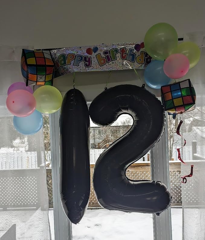 40 inch Number Balloon 0-9 Black Large Number 11 Balloons, Digital Balloons - Image 4