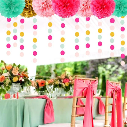 Mint Blush Hot-Pink Gold Party-Decorations - Image 4