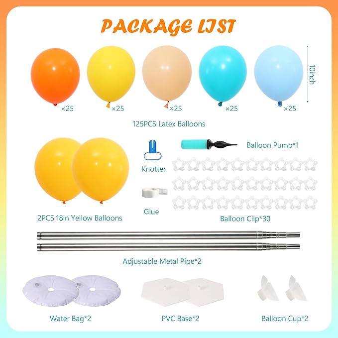 Here Comes the Son Balloon Column Stand Kit Set of 2 - Image 3