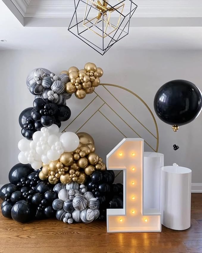 FOTIOMRG 120pcs 5 inch Black Balloons | Birthday, Graduation, Baby Shower - Image 4